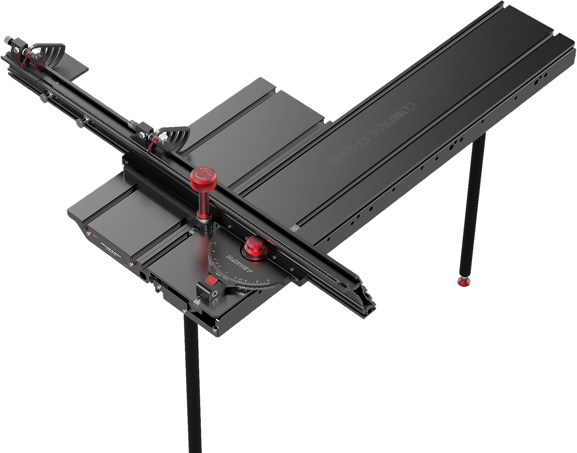 Compass Perimeter Machine ST-1500 Miter Compass BLACK EDITION roller table – Harvey Machines
